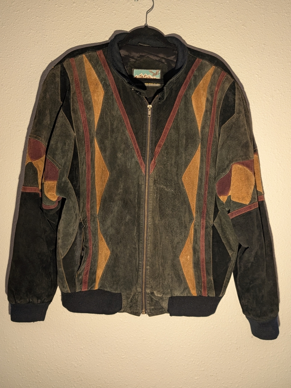 Vintage 1990's Adler Suede Bomber Jacket Large